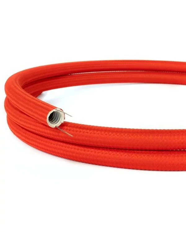 Creative-Tube, Durchmesser 20 mm, in Seideneffekt RM09 rot, mit modularer Kabelkanal