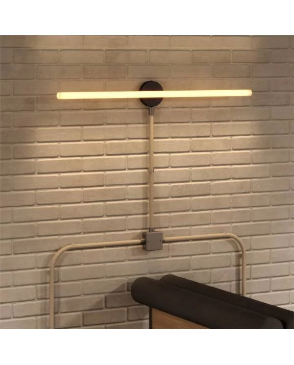 Creative-Tube, Durchmesser 20 mm, verkleidet in RN01 natürliche Leinen, mit modularer Kabelkanal