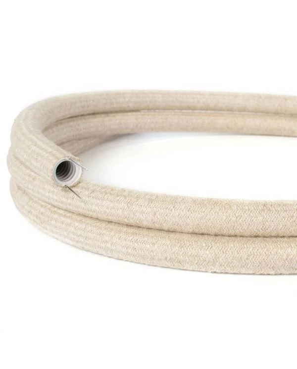 Creative-Tube, Durchmesser 20 mm, verkleidet in RN01 natürliche Leinen, mit modularer Kabelkanal