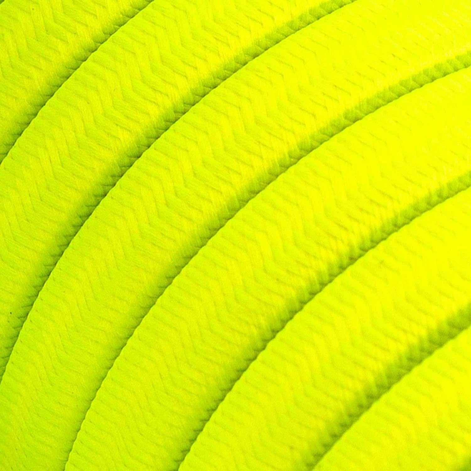 Elektrisches Kabel überzogen mit Gelbem CF10 Textil für Lichterketten, Seideneffekt Einfarbig