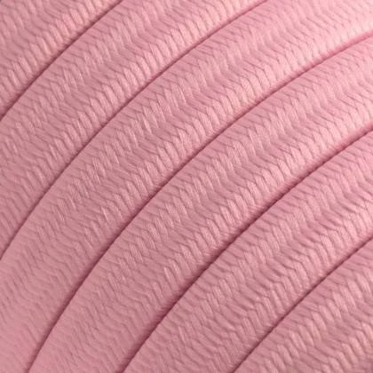Elektrokabel überzogen mit Rosa Baby CM16 Textil für Lichterketten