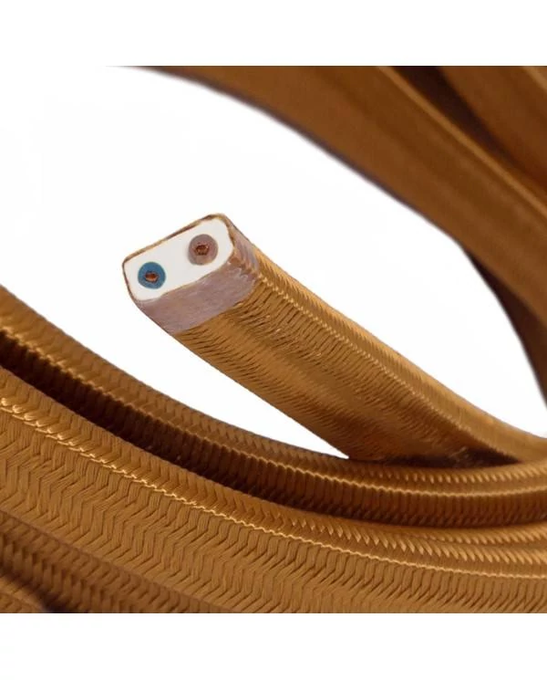 Elektrokabel überzogen mit Whiskey CM22 Textil für Lichterketten