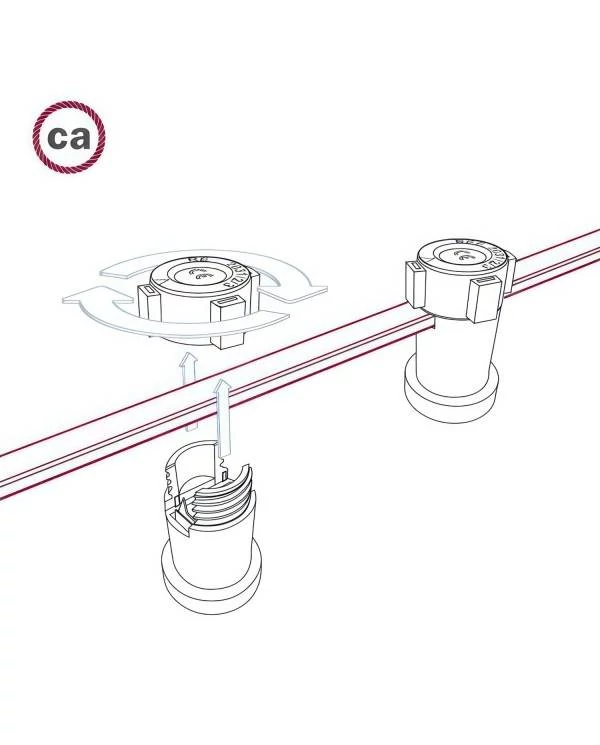 Elektrokabel überzogen mit Weiß-Schwarzem CZ04 Textil für Lichterketten, Zick-Zack