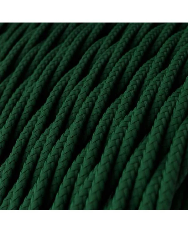 Textilkabel, tannengrün glänzend - Das Original von Creative-Cables - TM21 geflochten 2x0.75mm / 3x0.75mm