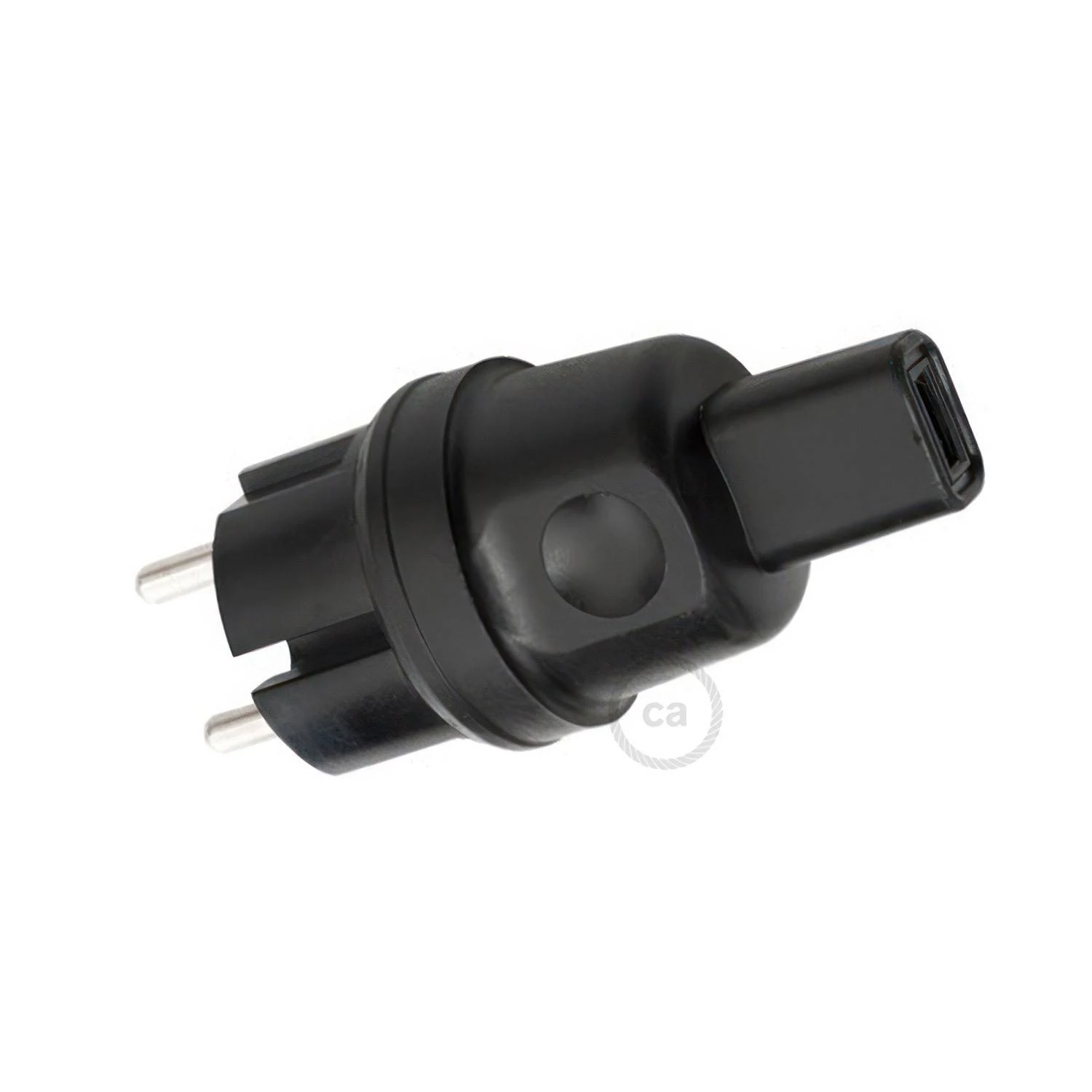 Schwarzer deutsch-französische Stecker für Lumet Lichterketten