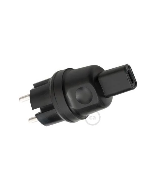 Schwarzer deutsch-französische Stecker für Lumet Lichterketten