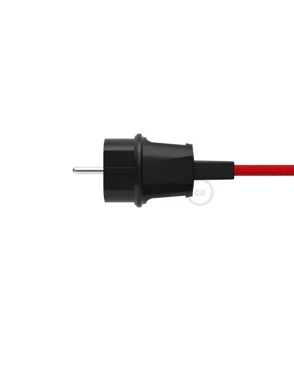 Schwarzer deutsch-französische Stecker für Lumet Lichterketten