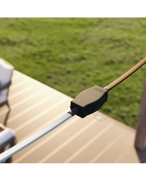 Verteilerdose für Lumet Ketten mit Adaptern für runde und flache Kabel