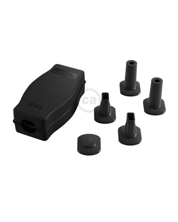 Verteilerdose für Lumet Ketten mit Adaptern für runde und flache Kabel