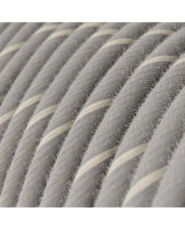 Textilkabel, Zabaione, aus Baumwolle und Leinen Vertigo - Das Original von Creative-Cables - ERD22 rund 2x0.75mm / 3x0.75mm