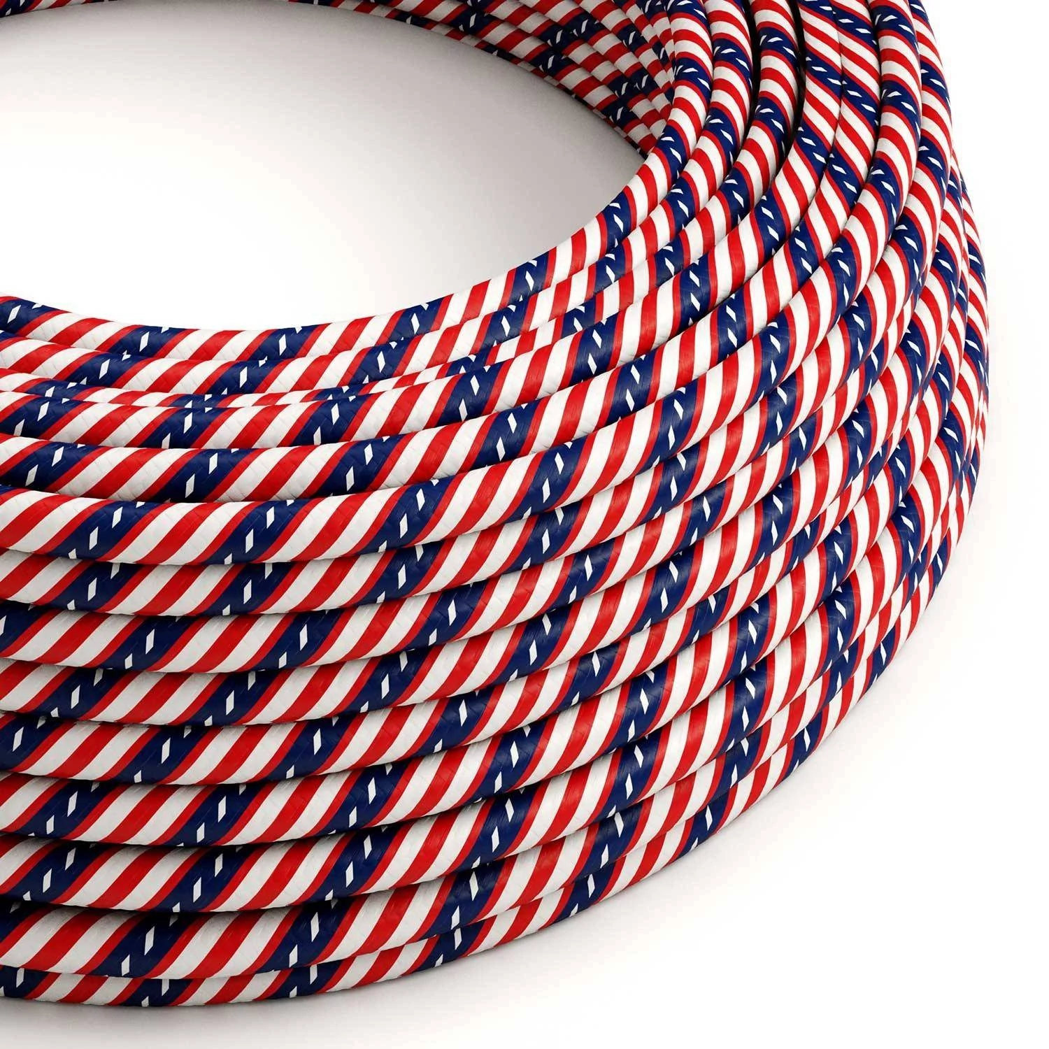 Textilkabel, Washington glänzend Vertigo - Das Original von Creative-Cables - ERM45 rund 2x0,75mm / 3x0,75mm