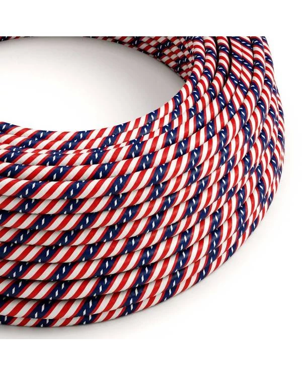Textilkabel, Washington glänzend Vertigo - Das Original von Creative-Cables - ERM45 rund 2x0,75mm / 3x0,75mm