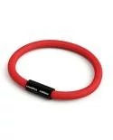 Armband mit mattschwarzem Magnetverschluss und Textilkabel RM09