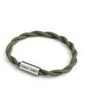 Armband mit mattsilbernem Magnetverschluss und Textilkabel TC63
