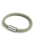 Armband mit mattsilbernem Magnetverschluss und Textilkabel RD72