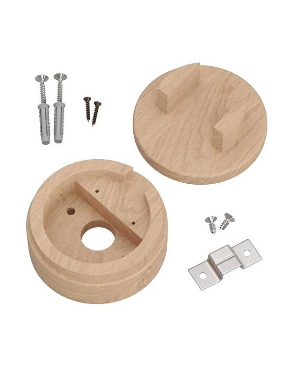 Lampenbaldachin aus Holz für Lichterketten und Filé-System. Made in Italy