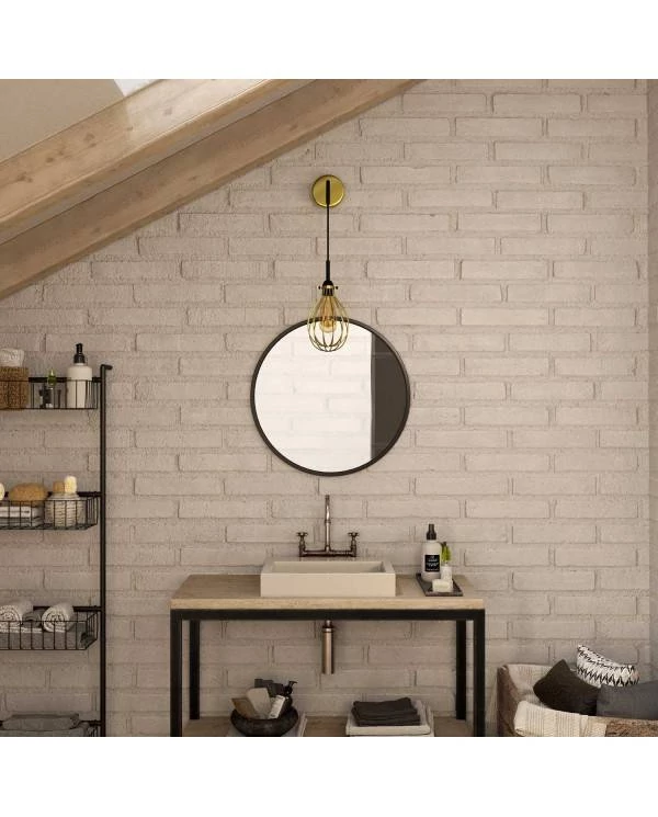Fermaluce Metal-Stil mit Drop Lampenschirm und gebogenes Roh, Wandleuchte aus Metall