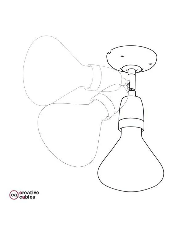 Fermaluce Classic 90° aus Porzellan, verstellbare Wandleuchte mit E27-Gewinde-Fassung