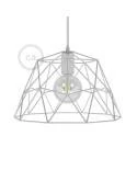 Lampenschirmkäfig Dome XL aus Metall mit E27-Fassung