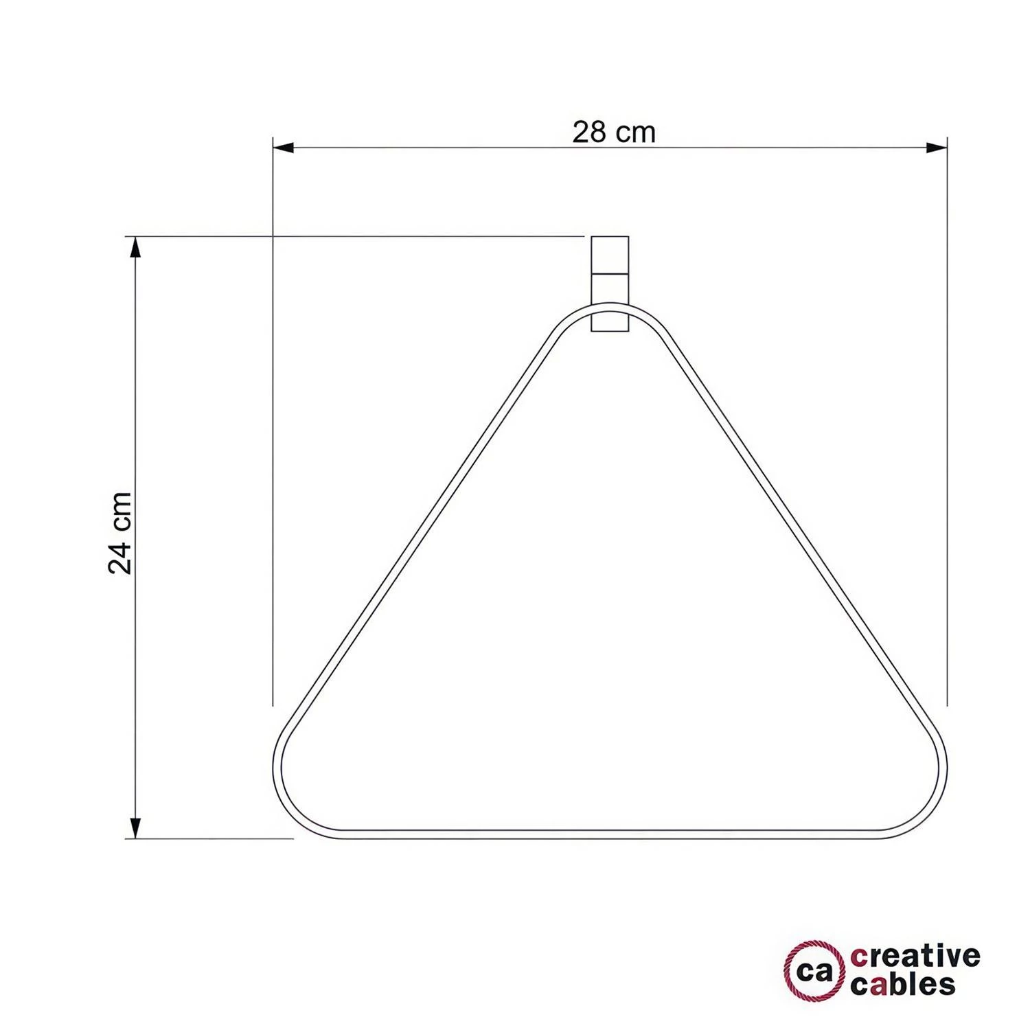 Triangelförmiger Lampenschirm Duedi Apex aus Metall mit E27-Fassung inkl. Zubehör