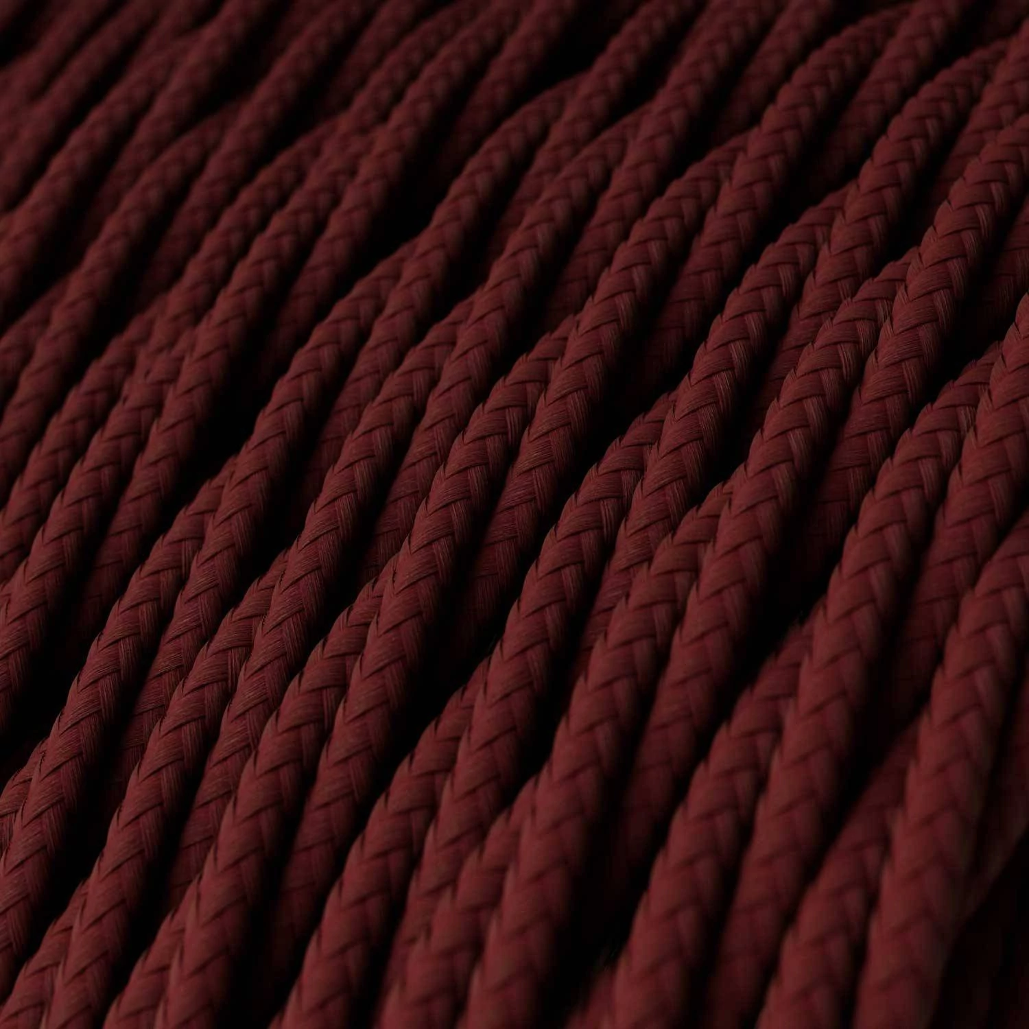 Pendelleuchte inklusive Glühbirne, geflochtenem Textilkabel und Porzellan-Zubehör - Made in Italy