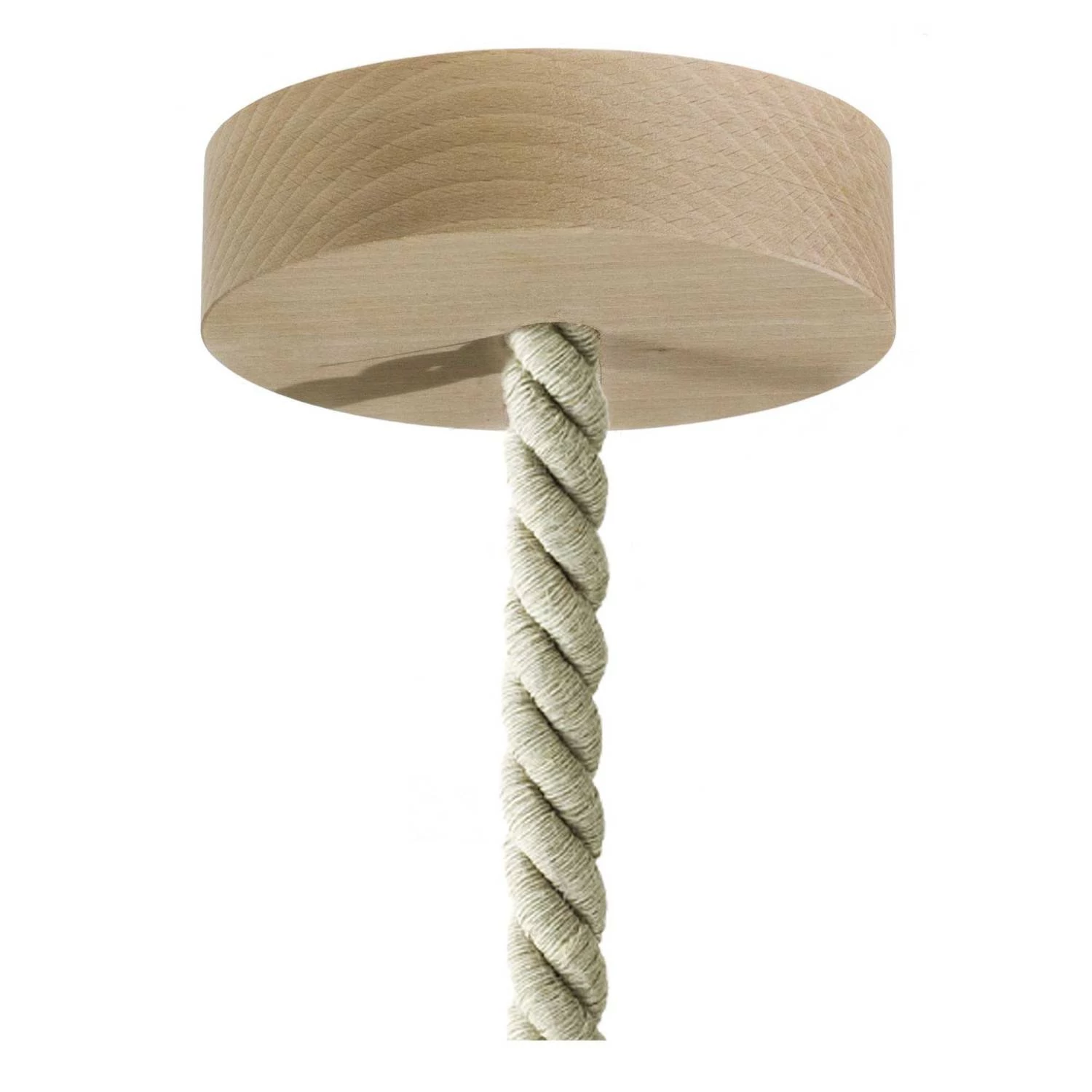 Pendelleuchte inklusive Glühbirne, XL-Tauseilkabel und Holz-Zubehör - Made in Italy