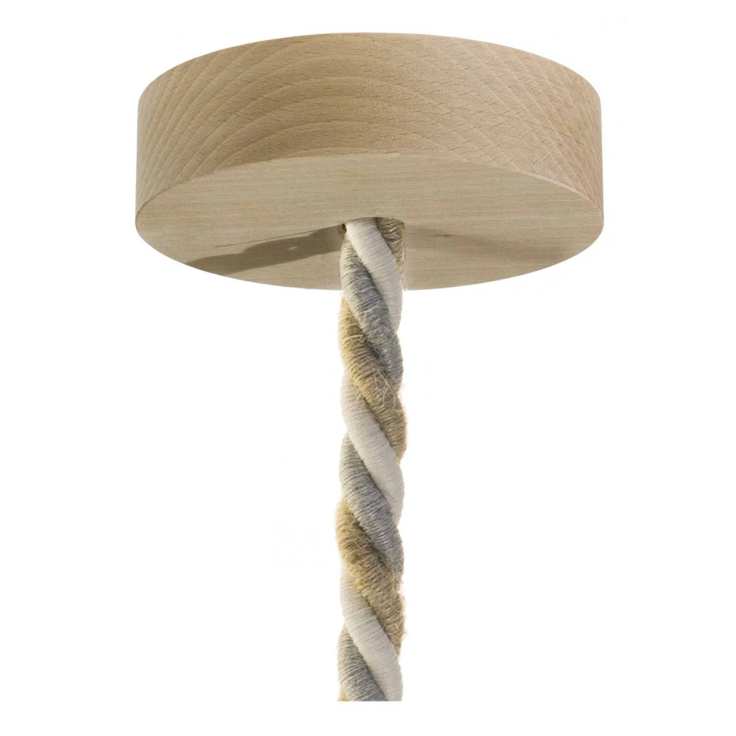 Pendelleuchte inklusive Glühbirne, XL-Tauseilkabel und Holz-Zubehör - Made in Italy