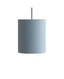 Pendelleuchte inklusive Glühbirne, Textilkabel, zylinderförmigem Lampenschirm aus Stoff und Metall-Zubehör - Made in Italy