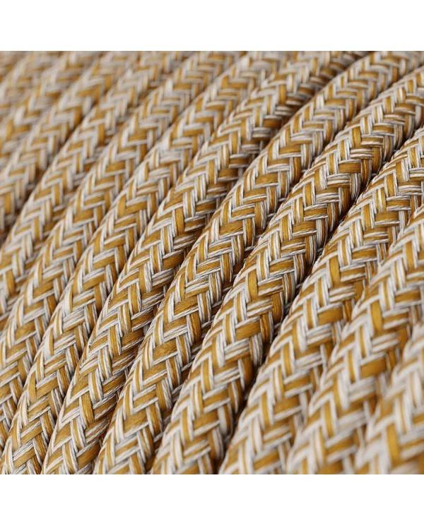 Mehrfach-Pendelleuchte mit 6 Aufhängungen Made in Italy, komplett mit Textilkabel und farbigen Keramik-Ausführungen