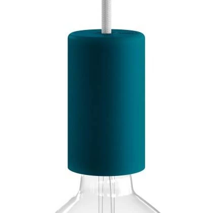 EIVA ELEGANT, das erste wiederverdrahtbare Outdoor-Lampenfassungs-Kit aus Silikon, E27, IP65 - Petrolblau