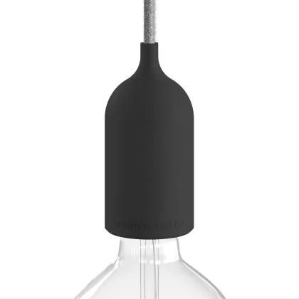 EIVA PASTELL, das erste wiederverdrahtbare Outdoor-Lampenfassungs-Kit aus Silikon, E27, IP65 - Schwarz