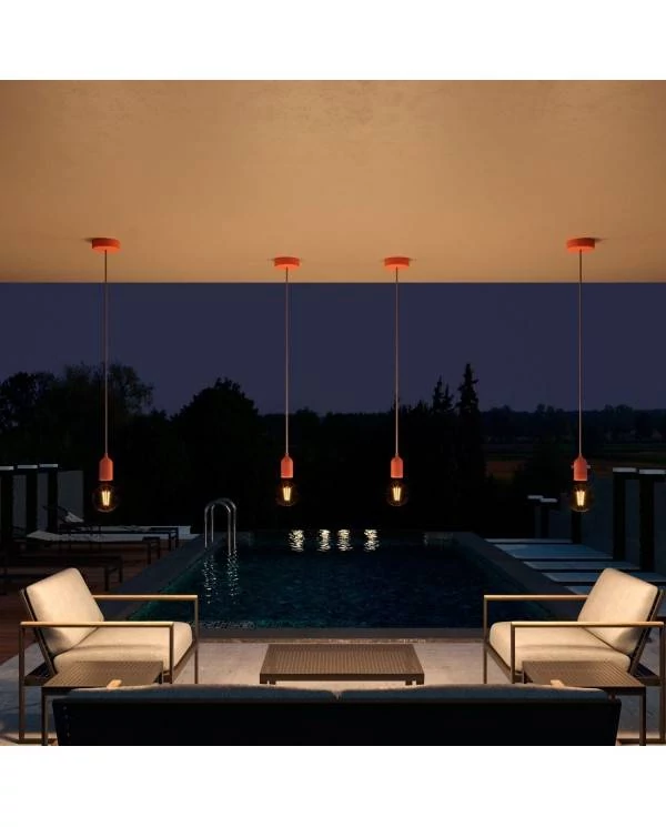 EIVA Zylindrisches Outdoor-Lampenbaldachin aus Silikon mit weichem Griff, IP65