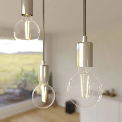 Fermaluce Flex 30 Pastell Leuchte mit Mini-Baldachin mit Schalter, sowie Mini Spotlight Strahler GU1d0