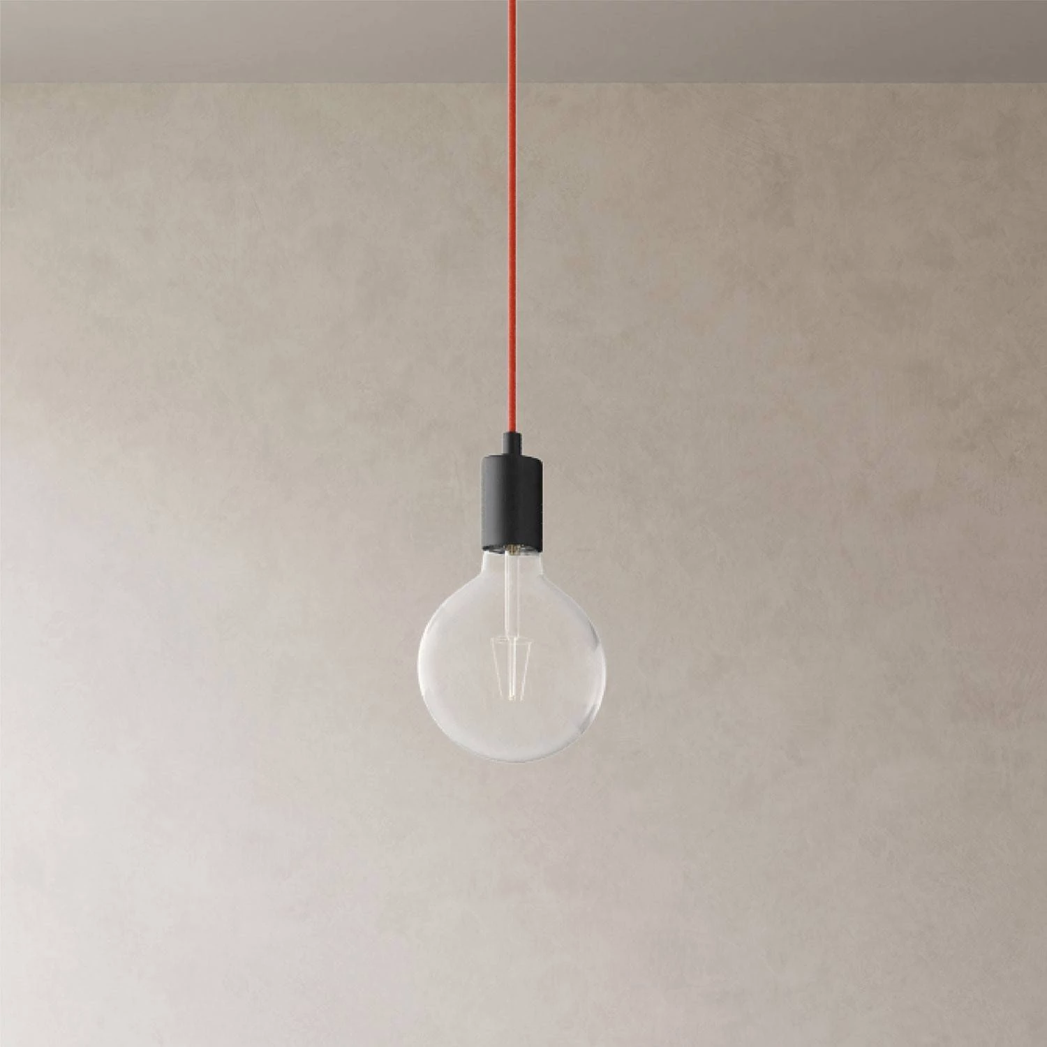Spider - Pendelleuchte mit Mehrfachaufhängung mit 3 Ausgängen Made in Italy, komplett mit Textilkabel und Metall-Zubehör