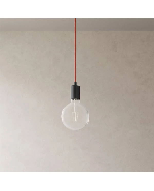 Spider - Pendelleuchte mit Mehrfachaufhängung mit 3 Ausgängen Made in Italy, komplett mit Textilkabel und Metall-Zubehör