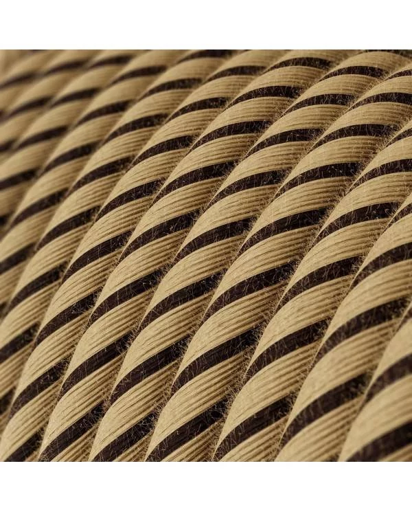 Spider - Pendelleuchte mit Mehrfachaufhängung mit 3 Ausgängen Made in Italy, komplett mit Textilkabel und Metall-Zubehör