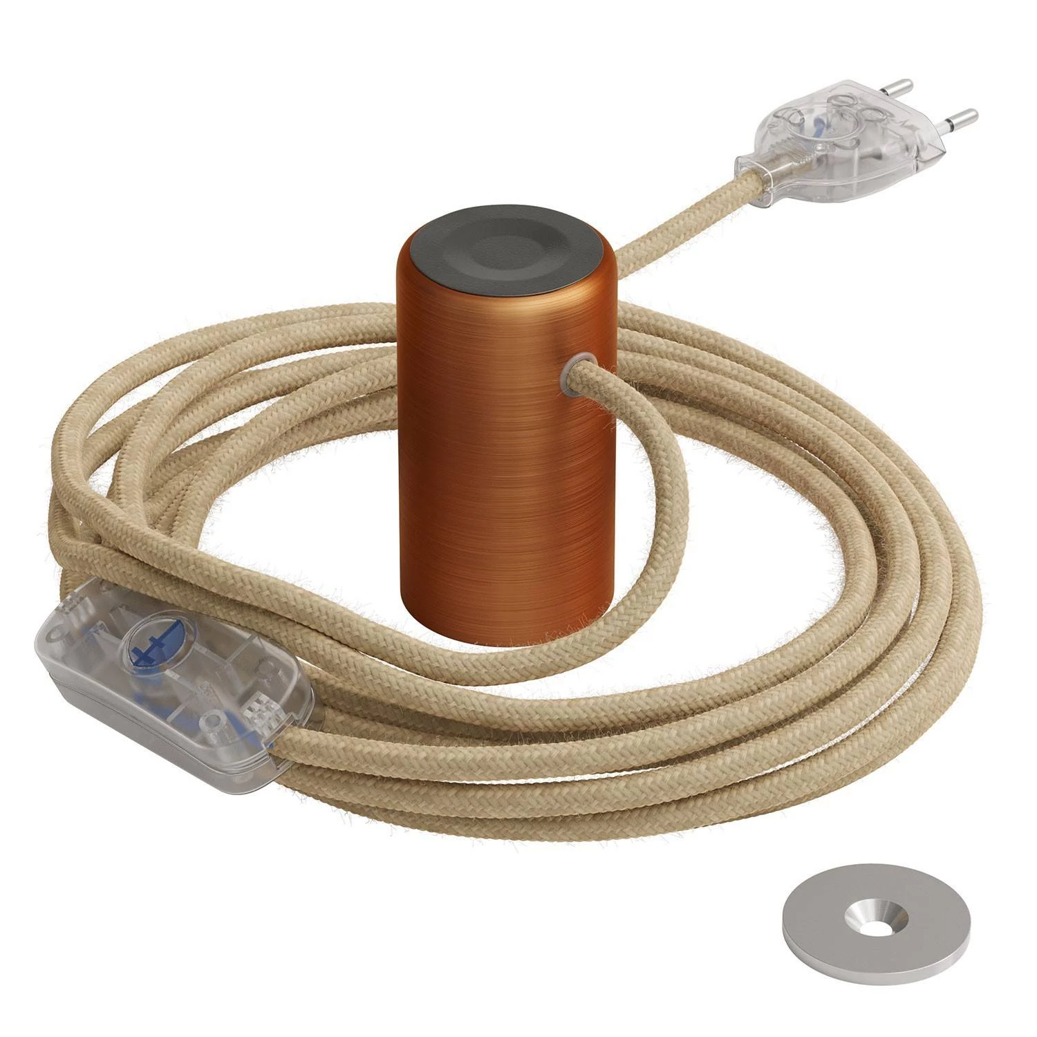 Magnetico®-Plug Elegant, magnetische Lampenfassung, sofort einsatzbereit - Kupfer satiniert