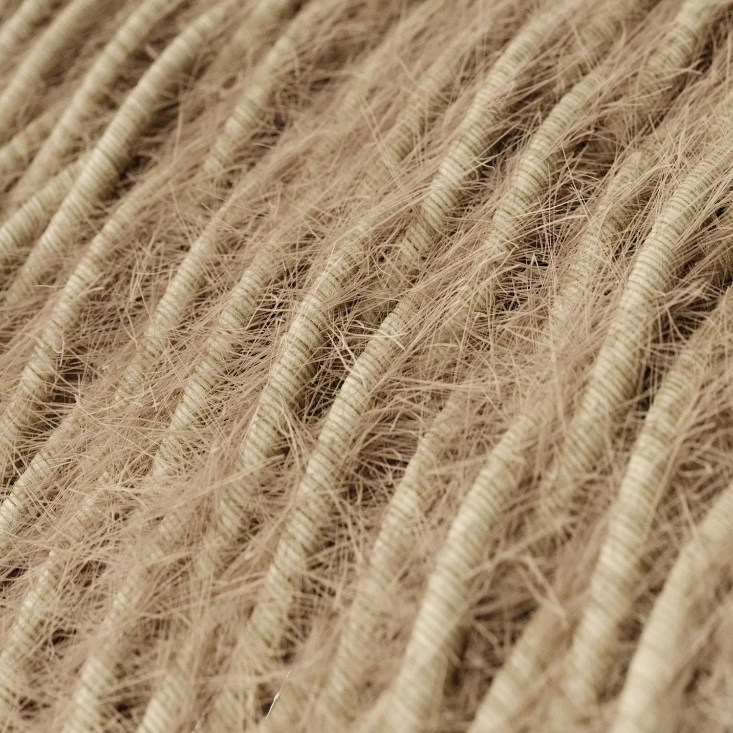 Textilkabel, khakifarben Marlene - Das Original von Creative-Cables - TP13 geflochten 2x0,75mm / 3x0,75mm