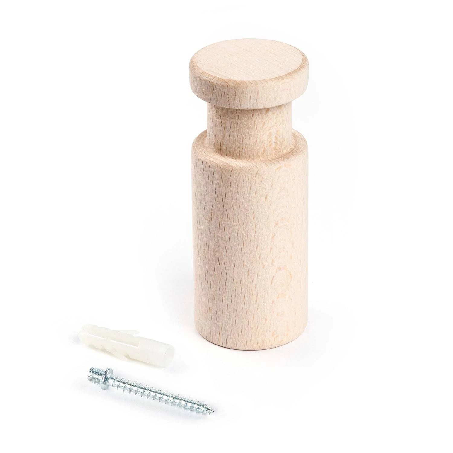Rolé, Wand- und Deckenpin aus Holz, zur Wand- oder Deckenanbringung von Pendelleuchten