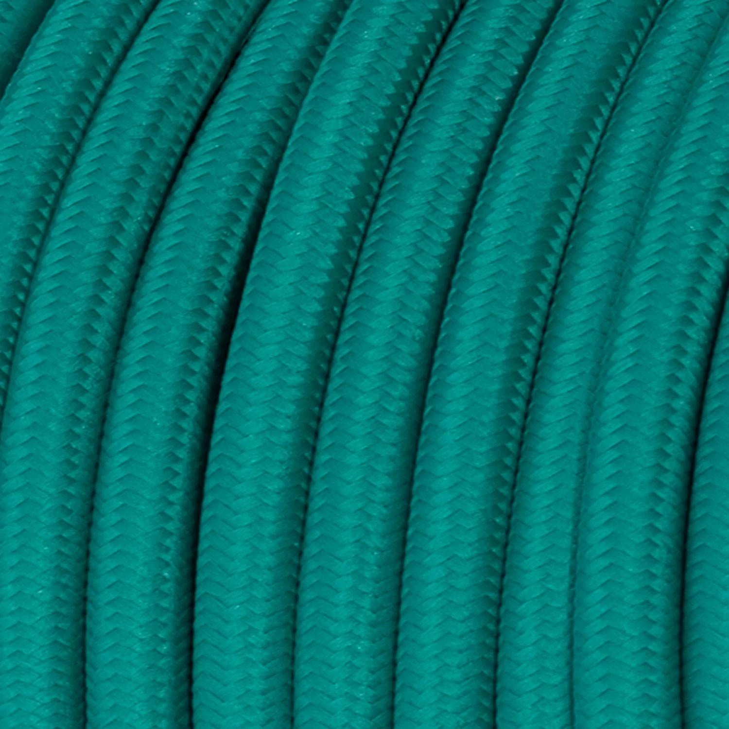 Textilkabel, türkisfarben glänzend - Das Original von Creative-Cables - RM71 rund 2x0.75mm / 3x0.75mm