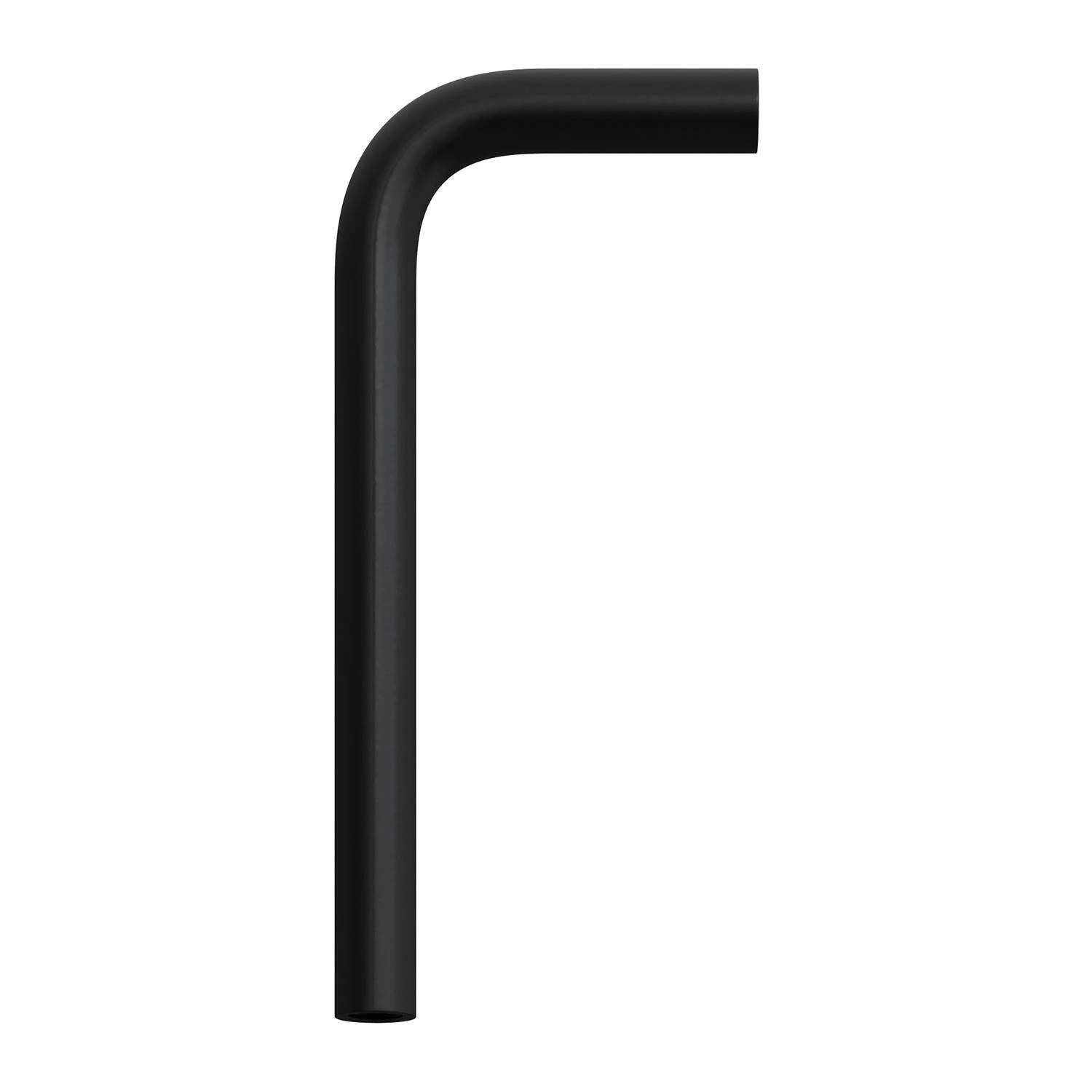 L-förmiges Verlängerungsrohr aus Metall, 14 cm lang - Schwarz