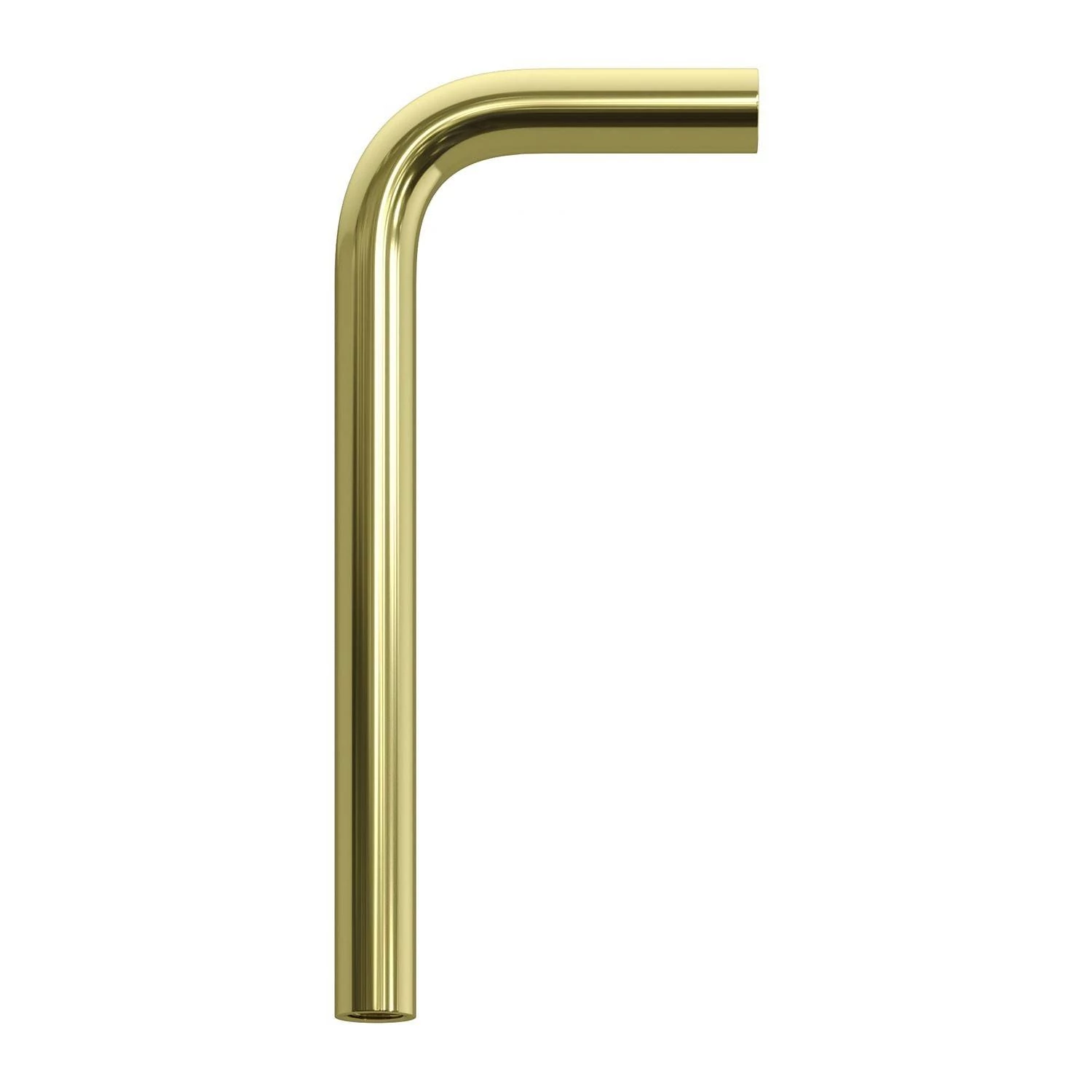 L-förmiges Verlängerungsrohr aus Metall, 14 cm lang - Messing