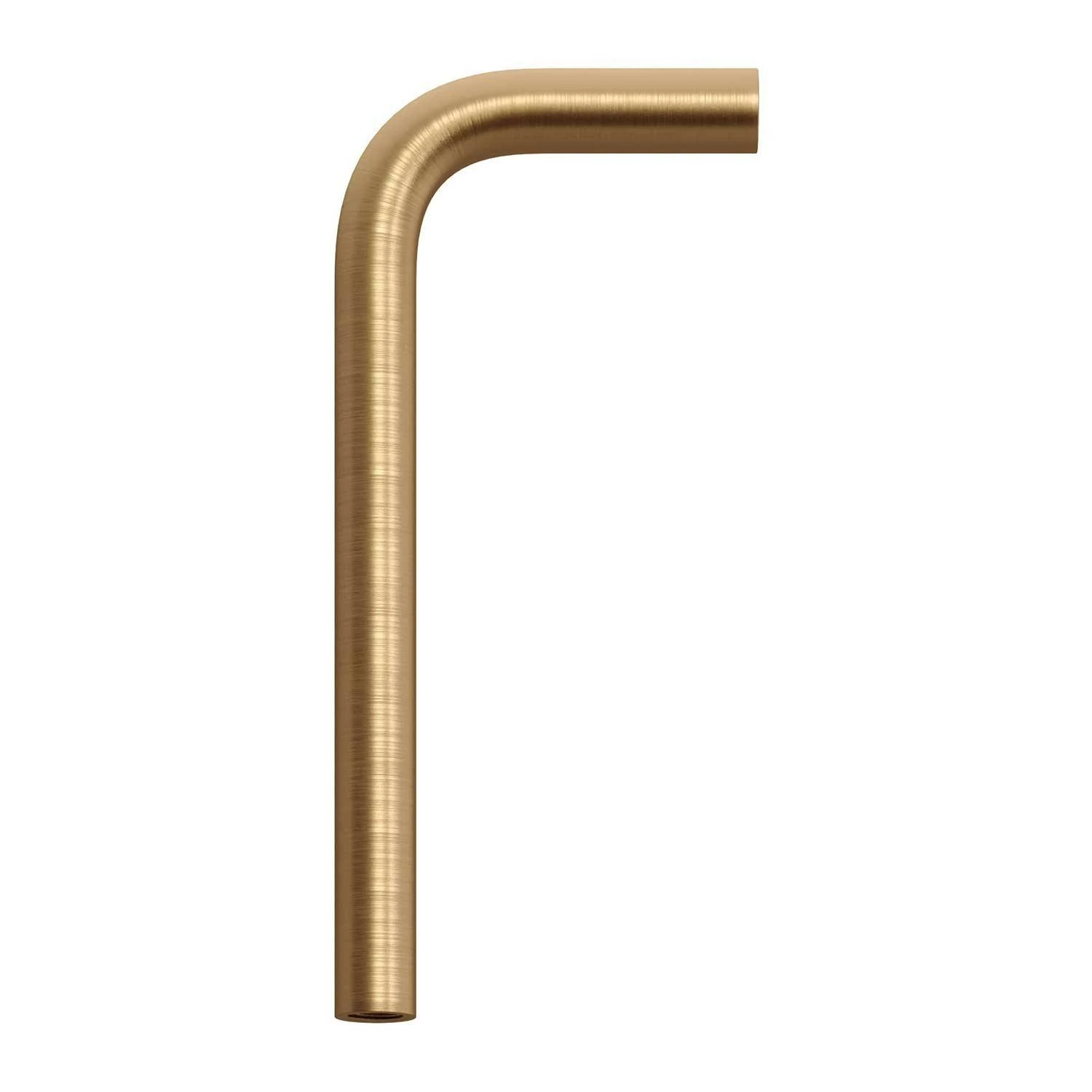 L-förmiges Verlängerungsrohr aus Metall, 14 cm lang - Bronze satiniert