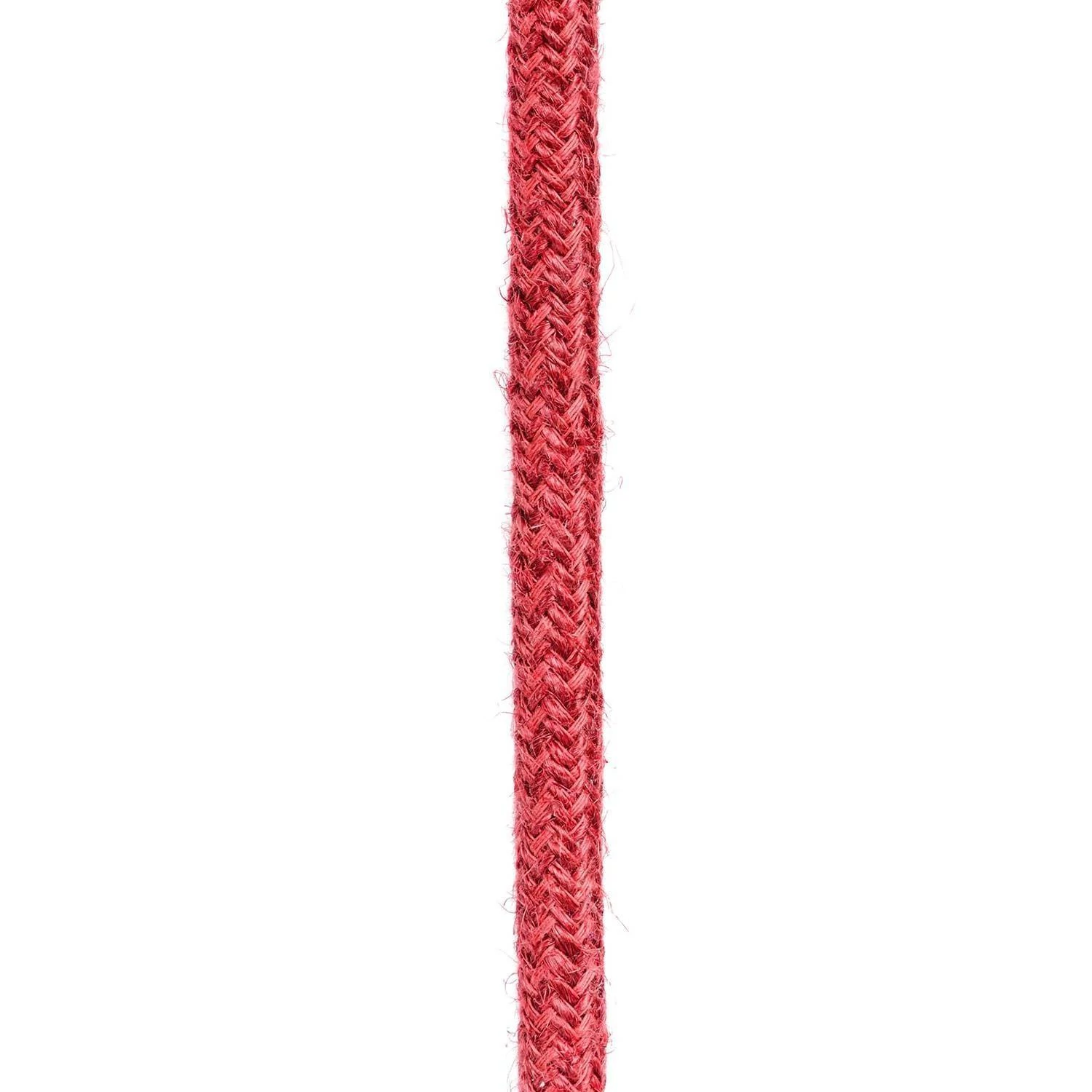 Textilkabel, kirschrot, aus Jute - Das Original von Creative-Cables - RN24 rund 2x0,75mm / 3x0,75mm