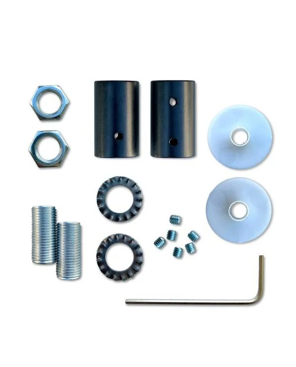 Kit Creative Flex flexibles gewebeummanteltes Kabelrohr, RM04 schwarz mit Metallenden