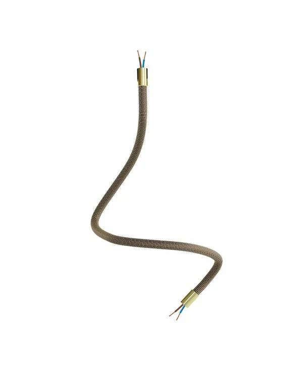 Kit Creative Flex flexibles gewebeummanteltes Kabelrohr, RZ24 schwarz-gold mit Metallenden