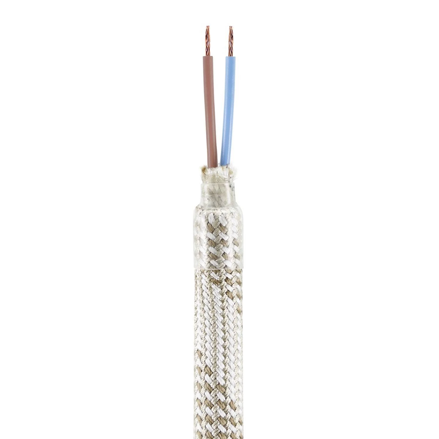 Kit Creative Flex flexibles gewebeummanteltes Kabelrohr, RM72 hell meliert mit Metallenden
