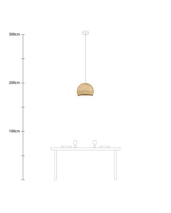 Pendelleuchte mit kuppelförmigem Lampenschirm Cupola