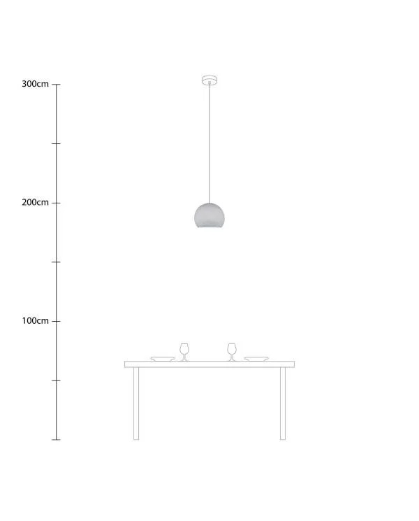 Pendelleuchte mit kuppelförmigem Lampenschirm Cupola