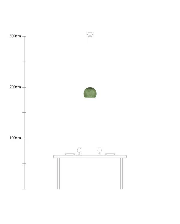 Pendelleuchte mit kuppelförmigem Lampenschirm Cupola